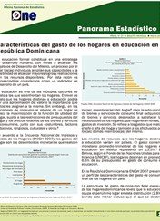 Boletín Panorama Estadístico 37 Características del Gasto de los Hogares en Educación en República Dominicana Marzo 2011