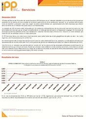 Boletín Índice de Precios del Productor, Servicio Diciembre 2019