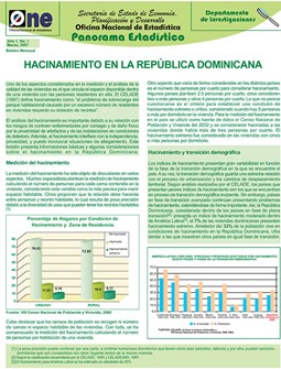 Boletín Panorama Estadístico 01 Hacinamiento en la RepDom mar 2007