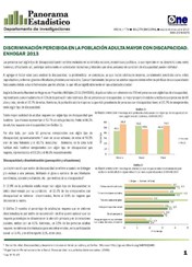 Boletín Panorama Estadístico 79 Discriminación Percibida en la Población Adulta Mayor con Discapacidad Enhogar 2013 Septiembre Octubre 2015