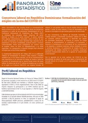 Panorama Estadístico 108 Coyuntura laboral en República Dominicana: formalización del  empleo en la era del COVID-19