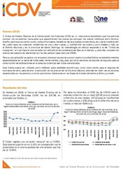 Boletín Indice de Costos Directos de la Construcción de Viviendas Febrero 2016