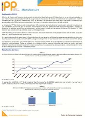 Boletín Índice de Precios del Productor Manufactura Septiembre 2019