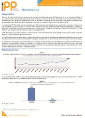 Boletín Índice de Precios del Productor Manufactura Octubre 2019