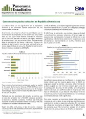 Boletín Panorama Estadístico 83 Consumo de Espacios Culturales en República Dominicana