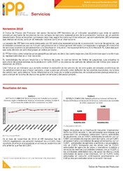 Boletín Índice de Precios del Productor Servicios Noviembre 2016