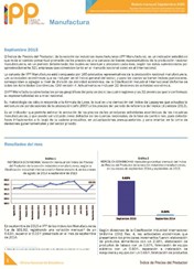 Boletín Índice de Precios del Productor Manufactura Septiembre 2015