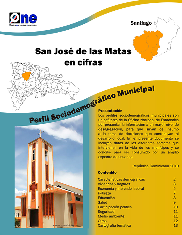 Perfil Sociodemográfico Municipal San José de las Matas 2011