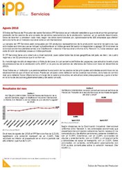 Boletín Índice de Precios del Productor Servicios Agosto 2018