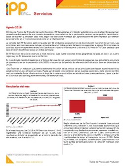 Boletín Índice de Precios del Productor Servicios Agosto 2018