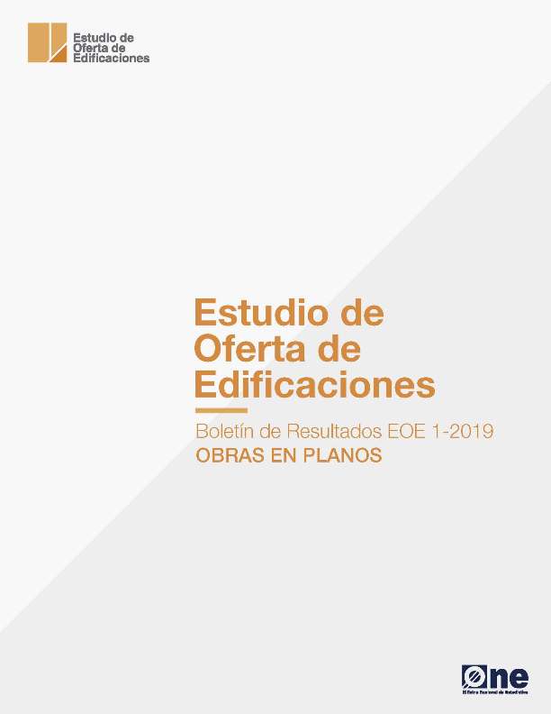 Boletín Estudio de Oferta de Edificaciones Obras en Planos 1-2019