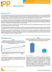 Boletín Índice de Precios del Productor Manufactura Septiembre 2017
