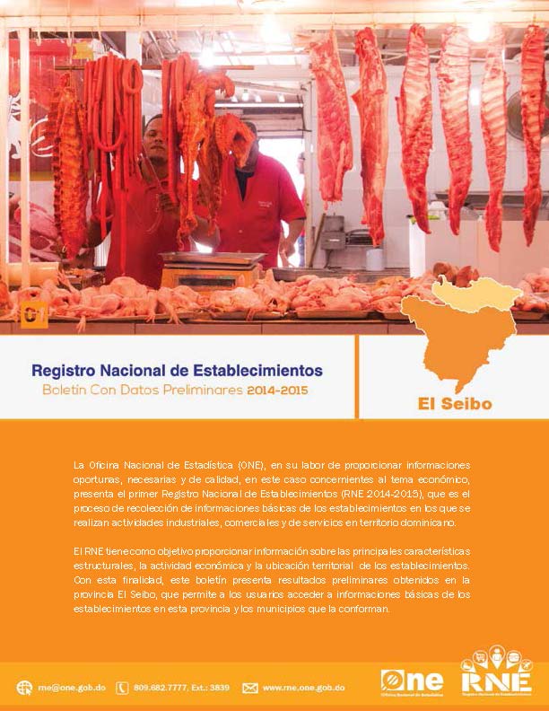 Boletín Preliminar Registro Nacional de Establecimientos El Seibo 2014-2015