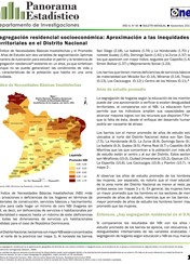 Boletín Panorama Estadístico 45 Segregación Residencial Socioeconómica Aproximación a las Inequidades Territoriales en el DN Noviembre 2011