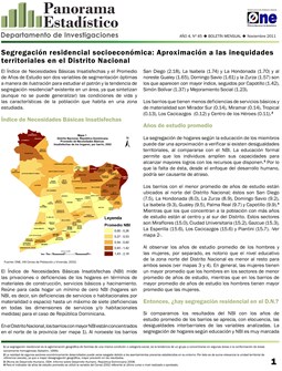 Boletín Panorama Estadístico 45 Segregación Residencial Socioeconómica Aproximación a las Inequidades Territoriales en el DN Noviembre 2011