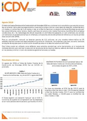 Boletín Índice de Costos Directos de la Construcción de Viviendas, Agosto 2018