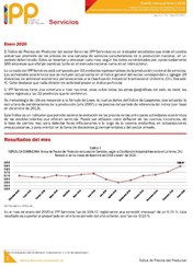 Boletín Índice de Precios del Productor, Servicio Enero 2020