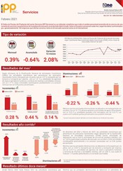 Índice de Precios del Productor del sector Servicios febrero 2021