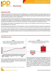 Boletín Índice de Precios del Productor Servicios Septiembre 2015