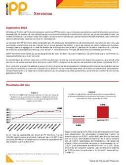 Boletín Índice de Precios del Productor Servicios Septiembre 2015