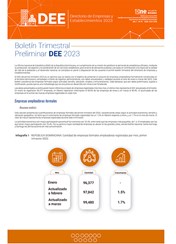 Boletín trimestral Directorio de Empresas y Establecimientos – Primer trimestre 2023