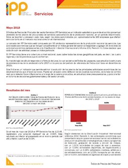 Boletín Índice de Precios del Productor Servicios Mayo 2018