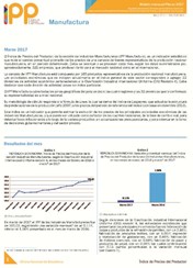 Boletín Índice de Precios del Productor Manufactura Marzo 2017