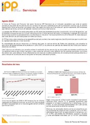 Boletín Índice de Precios del Productor Servicios Agosto 2016