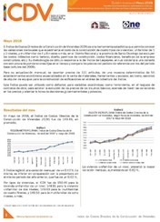 Boletín Índice de Costos Directos de la Construcción de Viviendas, Mayo 2018
