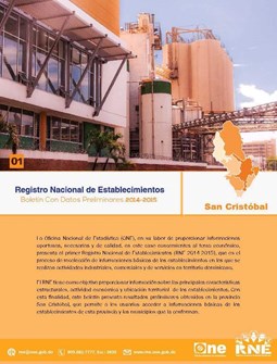 Boletín Preliminar Registro Nacional de Establecimientos San Cristóbal 2014-2015