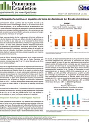 Boletín Panorama Estadístico 41 Participación Femenina en Espacios de Toma de Decisiones del Estado Dominicano Julio 2011