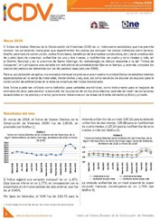 Boletín Indice de Costos Directos de la Construcción de Viviendas Marzo 2016
