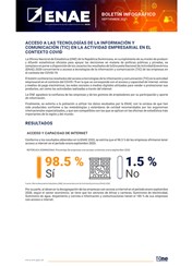 Boletín infográfico :  Acceso a las tecnologías de la información y comunicación (TIC) en la Actividad Empresarial en el Contexto Covid