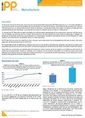 Boletín Índice de Precios del Productor Manufactura Julio 2017