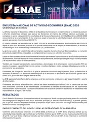 Boletín Infográfico : Encuesta Nacional de Actividad Económica ENAE 2020 un enfoque de género