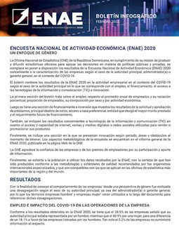 Boletín Infográfico : Encuesta Nacional de Actividad Económica ENAE 2020 un enfoque de género
