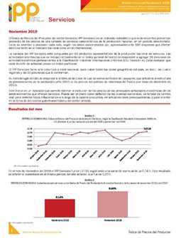 Boletín Índice de Precios del Productor Servicio Noviembre 2019