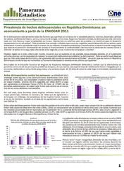 Boletín Panorama Estadístico 61 Prevalencia de Hechos Delincuenciales en República Dominicana Un Acercamiento a partir ENHOGAR 2011 Octubre 2013