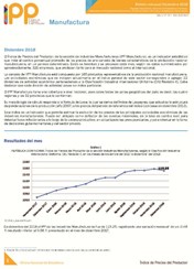 Boletín Índice de Precios del Productor Manufactura Diciembre 2018