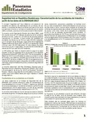 Boletín Panorama Estadístico 93 Seguridad Vial en República Dominicana Caracterización de los Accidentes de Tránsito a partir de Enhogar 2017 Julio-Agosto 2018