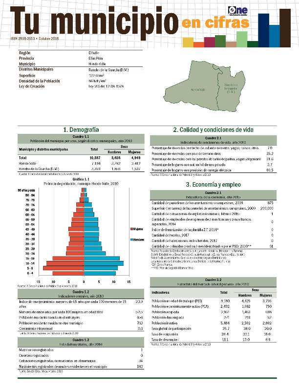 Boletín Tu Municipio en Cifras El Valle-Elías Piña- Hondo Valle 2018