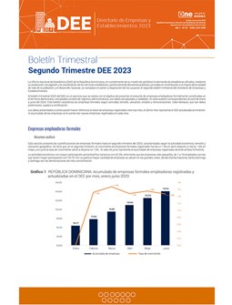 Boletín trimestral Directorio de Empresas y Establecimientos – Segundo trimestre 2023