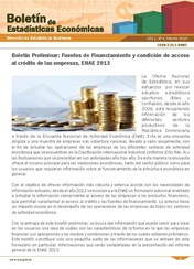 Boletín de Estadísticas Económicas 4 Fuentes de Financiamiento y Condición de Acceso Crédito Empresas Enae 2013 Febrero 2015