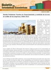 Boletín de Estadísticas Económicas 4 Fuentes de Financiamiento y Condición de Acceso Crédito Empresas Enae 2013 Febrero 2015