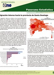 Boletín Panorama Estadístico 36 Migración Interna hacia la Provincia de Santo Domingo Febrero 2011