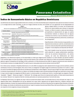 Boletín Panorama Estadistico 27 Índice de Saneamiento Básico en República Dominicana