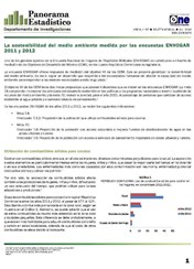Boletín Panorama Estadístico 67 Sostenibilidad del Medio Ambiente Medida por En hogar 2011-2012