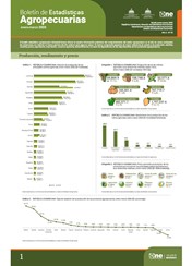 Boletín de Estadísticas Agropecuarias enero-marzo 2026