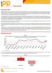 Boletín Índice de Precios del Productor Servicio Septiembre 2019