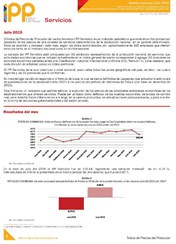 Boletín Índice de Precios del Productor Servicio Julio 2019